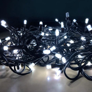 Светодиодная LED-гирлянда Xmas 100L 3.3 Line W-2 Белая 10м Уличная / соединитель Черный провод