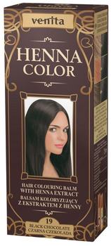 Фарба для волосся Тонізуючий бальзам Venita Henna Color Balm №19 Чорний шоколад 75 мл (5902101000109)