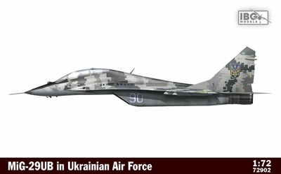 Збірна модель 1/72 реактивний літак МіГ-29УБ у ВПС України IBG Models 72902