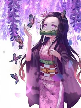 Алмазная Мозаика SHLab Аниме Demon Slayer Незуко Вышивка Камнями SHR-32671 30x40 см Полная Выкладка (32671)