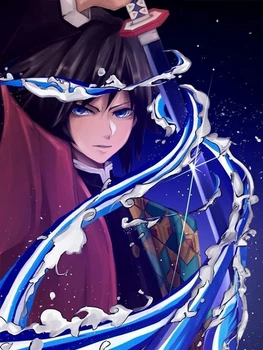 Алмазная Мозаика SHLab Аниме Demon Slayer Гию Томиока Вышивка SH-32673 30x40 см (Полная Выкладка) (32673)