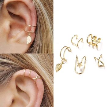 Набір біжутерія сережки-кліпси-кафи з медичної сталі LATS Clip Earrings 66757 256