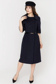 Пальто женское демисезонное Chiuas 44 размер Темно Синий