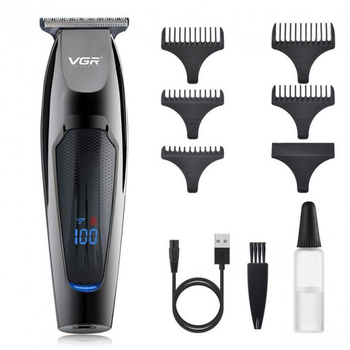 Машинка для стрижки волос триммер VGR V 070 с USB и индикатором зарядки