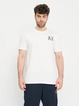 Футболка хлопковая длинная мужская Armani Exchange 11165.2 L Белая