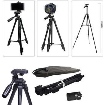 Штатив Yunteng VDT-5208 для мобильного телефона/фотоаппарата + Bluetooth-пульт Черный (10448)