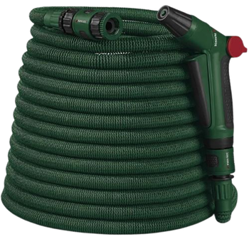 Шланг садовый поливочный Parkside Flexi растягивающийся до 30м с распылителем green