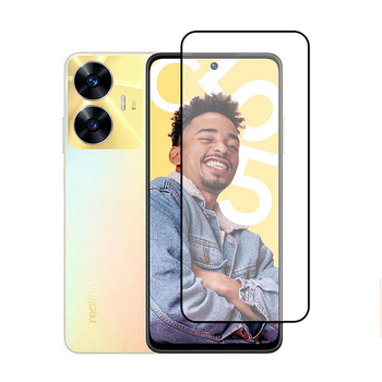 Защитное стекло LUX для Realme C55 черный Full Сover Full Glue 0,3 мм