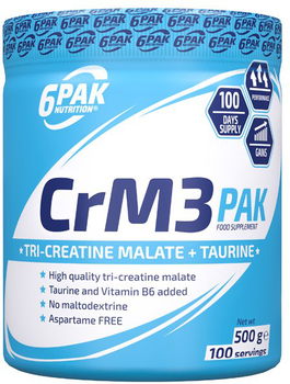 Креатин порошок 6Pak CrM3 Pak 500 г Натуральний (5906660531050)
