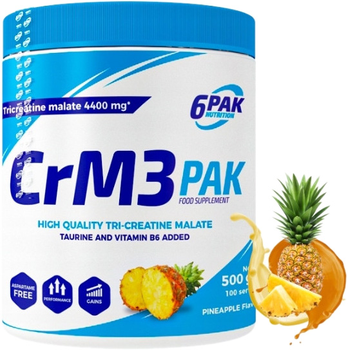 Kreatyna w proszku 6Pak CrM3 Pak 500g jar pineapple (5906660531012)