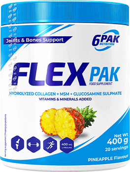 Suplement na stawy 6Pak Flex Pak 400g jar pineapple (5902811814690)