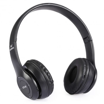 Беспроводные Bluetooth наушники MDR P47 BT с MP3 плеером черные