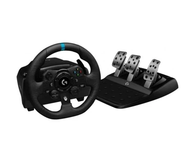 Комплект 3 в 1 Кермо та педалі Logitech G923 Racing Wheel and Pedals for PS4/PS5 (941-000149) + Важіль перемикання передач Logitech G Driving Force Shifter (941-000119, 941-000130)