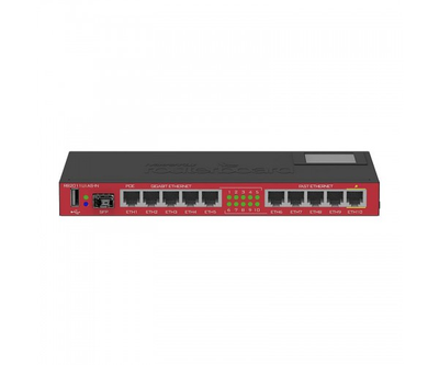 Маршрутизатор Mikrotik RB2011UiAS-IN,5xEth, 5xGb, USB, LCD, PoE, 600MHz CPU, 128MB RAM, metal case