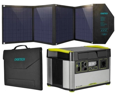 Зарядна станція Goal Zero YETI 1500X (1516Вт/г) + Сонячна панель Choetech 80W