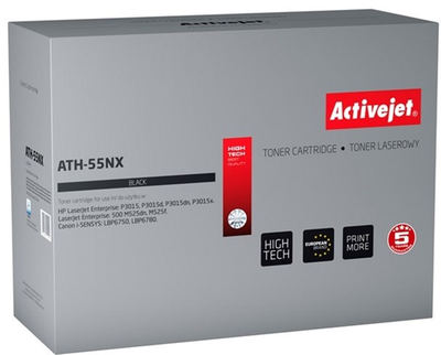 Toner Activejet Supreme do HP 55X CE255X, Canon CRG-724H Black (ATH-55NX)