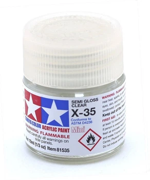 Полуматовый прозрачный лак Mini X35 Clear Tamiya 81535