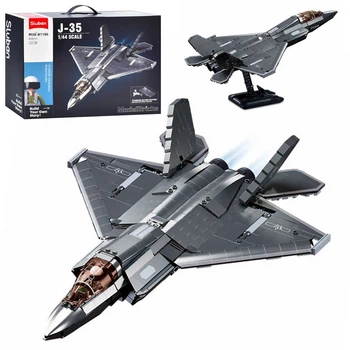 Конструктор SLUBAN Model Bricks Истребитель J-35 (M38-B1186)