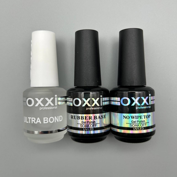 Набор 3в1 Oxxi Professional Топ, База, Ультрабонд, 15 мл