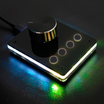 Мультимедийная клавиатура BauTech RGB 4 кнопки + энкодер Чёрный (1012-628-00)