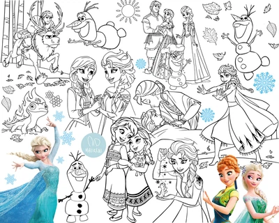 Раскраска Холодное сердце / Frozen Мега большая раскраска 120 х 150 см