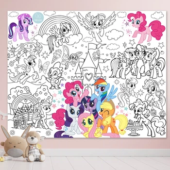 Раскраска Пони / My little pony , большая раскраска, 120 х150 см