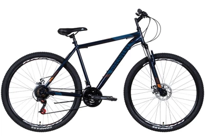 Велосипед Discovery 29 RIDER AM DD рама-21`` ST 2022 темно-синий с оранжевым