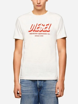 T-shirt męski Diesel T-DIEGOS-A5 A018490GRAM129 S (3US) Jasnoszary (8059010646649)