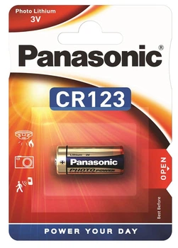 Литиевая батарейка Panasonic CR123 Lithium CR-123AL/1BP 3В