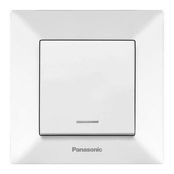Выключатель с подсветкой одинарный Panasonic Arkedia Slim белый WNTC0002-2WH