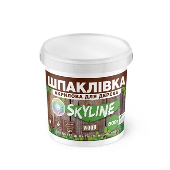 Шпаклівка для Дерева готова до застосування акрилова SkyLine Wood Білий 800 г (42466861_rozetka)