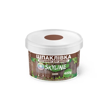 Шпаклівка для Дерева готова до застосування акрилова SkyLine Wood Махагон 400 г (43392647_rozetka)