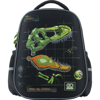 Рюкзак школьный GoPack 165 Dino GO23-165M-4 38х28х13 см 900 г 15 л черный