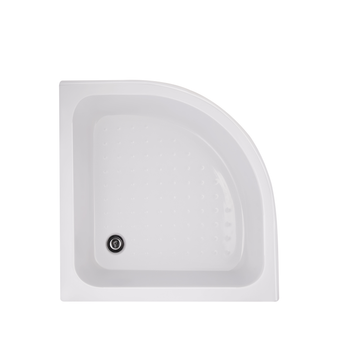 Душовий піддон Lidz KAPIELKA ST80x80x26, середній, напівкруглий, з панеллю, діаметр зливу 52 мм