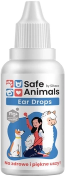 Krople do czyszczenia uszu dla zwierząt SAFE ANIMALS 30ml (DLZSNLPIE0003)