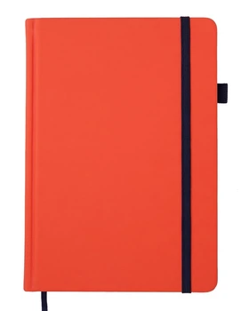 Записная книга блокнот Buromax BRIGHT A5 96 л (черн.бум.) оранжевый с серебром (BM.295401-10)