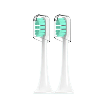 Насадки (2 шт) для электрощетки Xiaomi Mijia Sonic Electric Toothbrush T500 сяоми миджа T700 T300 Белый с зеленым