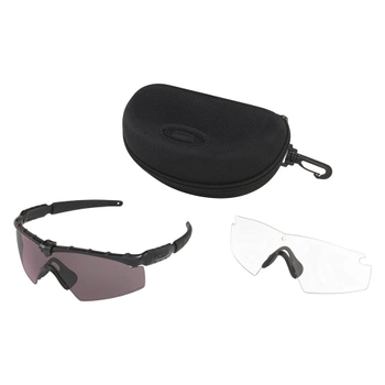 Балістичні, тактичні окуляри Oakley SI Ballistic M Frame 2.0 Strike зі змінними лінзами: Прозора/Smoke Gray. Колір оправ: Чорний.