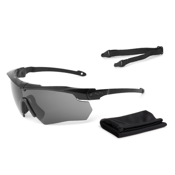 Балістичні, тактичні окуляри ESS Crossbow Suppressor One з лінзою Smoke Gray Колір оправ: Чорний ESS-EE9007-03