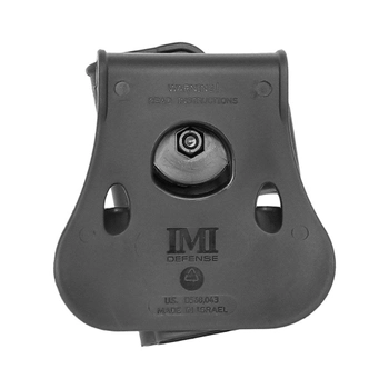 Жорстка полімерна поясна поворотна кобура IMI Defense для Glock 19/23/25/28/32 під ліву руку.