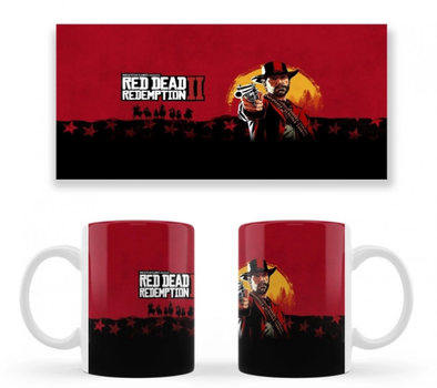 Чашка біла керамічна Red Dead Redemption ABC