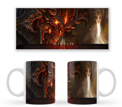 Чашка біла керамічна Diablo ABC