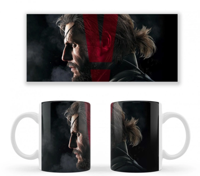 Чашка белая керамическая Metal Gear Solid V: The Phantom Pain (Метал Гир Солид 5) ABC