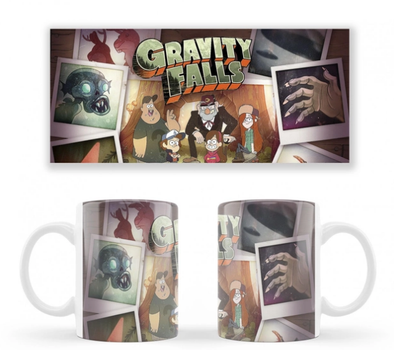 Чашка белая керамическая Gravity Falls Гравити Фолз ABC