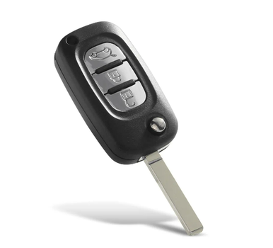 Корпус для выкидного ключа RENAULT, 3 серебристые кнопки, лезвие VA6