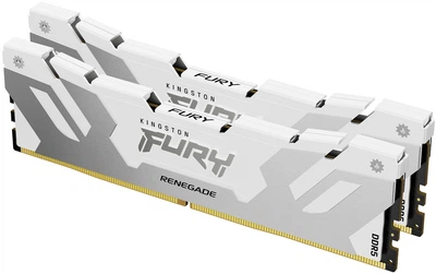 Оперативна пам’ять Kingston FURY DDR5-6400 32768MB PC5-51200 (Kit of 2x16384) Renegade 1Rx8 White (KF564C32RWK2-32)