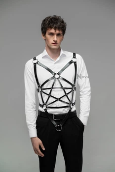 Мужская портупея Nova гартеры Эко-Кожа L Черная №470