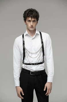 Мужская портупея Nova гартеры Эко-Кожа M Черная №467