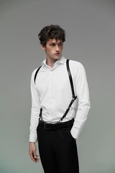 Портупея мужская Nova гартеры кожа натуральная XL Черная №469