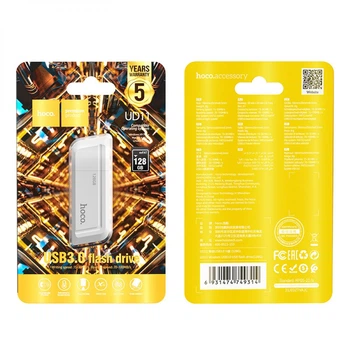 Флешка ЮСБ Hoco UD11 USB3.0 128Gb USB Flash Drive 3.0 память 128 Гб White